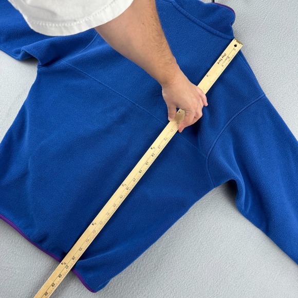 Patagonia Synchilla Snap T Sweater Mens Small Blue Fleece Pullover - Picture 15 of 16